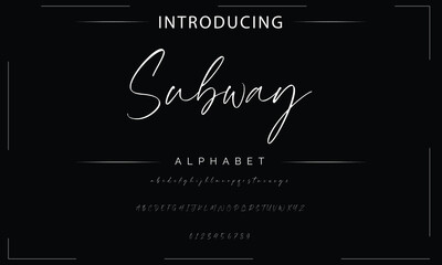 signature Font Calligraphy Logotype Script Brush Font Type Font lettering handwritten