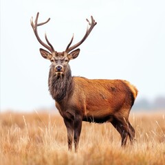 Fototapeta premium Male stag in meadow.