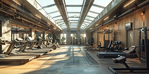 A Scenic Workout Environment, Gym with Immersive Scenic Virtual Running Trails for Fitness