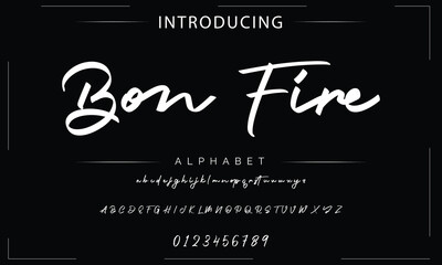 signature Font Calligraphy Logotype Script Brush Font Type Font lettering handwritten