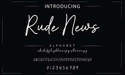 Obraz premium Signature Font Calligraphy Logotype Script Font Type Font lettering handwritten