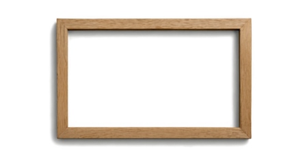 Simple wooden frame ready for artwork display in a home or gallery setting