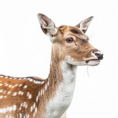 Obraz premium Portrait of a fallow deer stag calling during rutting season in autumn