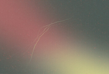 Gradient background with warm tones, subtle textures, faint lightning