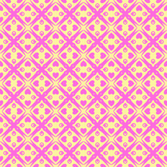 Pink Floral Kaleidoscope Seamless Pattern