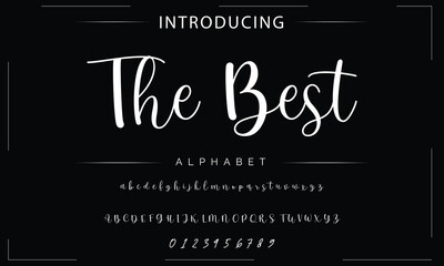 Obraz premium Signature Font Calligraphy Logotype Script Font Type Font lettering handwritten