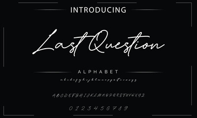 Obraz premium Signature Font Calligraphy Logotype Script Font Type Font lettering handwritten