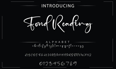 Obraz premium Signature Font Calligraphy Logotype Script Font Type Font lettering handwritten