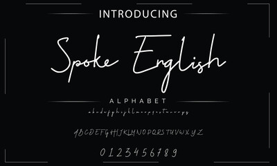 Obraz premium Signature Font Calligraphy Logotype Script Font Type Font lettering handwritten