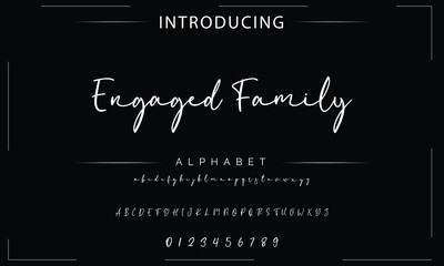 Obraz premium Hand drawn typeface. Handwritten script alphabet isolated on white background. Handmade alphabet for your designs logo, posters, invitations, cards, etc.