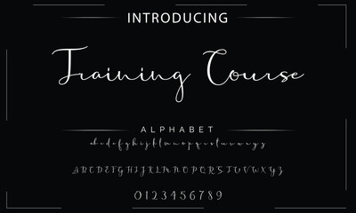 Hand drawn typeface. Handwritten script alphabet isolated on white background. Handmade alphabet for your designs logo, posters, invitations, cards, etc.