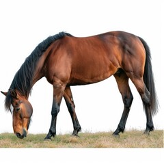 Obraz premium a horse grazes on to the meadow horse