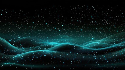 Abstract financial line chart with glowing points marking data peaks and drops, set against a dark background for a high-tech look