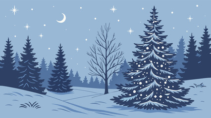 Fototapeta premium winter landscape with trees