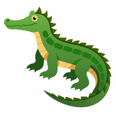 Fototapeta premium Crocodile cartoon vector isolated on white