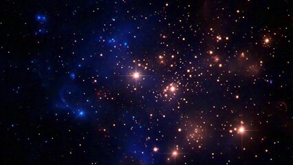 Fototapeta premium Galaxy Nebula Eye Background with brown and blue swirl and Stars 4k hd high quality 
