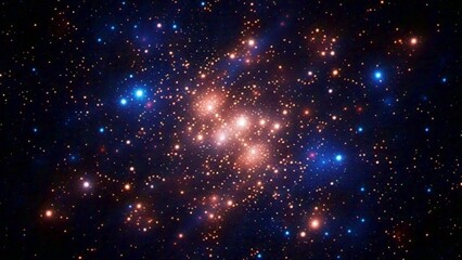 Obraz premium Galaxy Nebula Eye Background with brown and blue swirl and Stars 4k hd high quality 