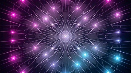 Glowing Abstract Background with Colorful Rays Neon lines zoom purple violet and blue