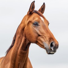 Obraz premium Portrait of a trotter in fog