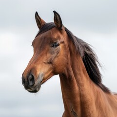 Obraz premium Portrait of beautiful horse in summer horse