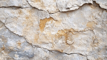 Obraz premium Natural Cracked Stone Texture Background with Rugged Rock Surface in Earthy Beige and Grey Tones 