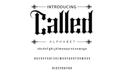 Busied Vintage tattoo font. Font for the tattoo studio logos, alcohol branding, and many others in retro style.