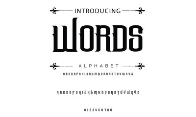 Busied Vintage tattoo font. Font for the tattoo studio logos, alcohol branding, and many others in retro style.