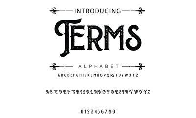 Busied Vintage tattoo font. Font for the tattoo studio logos, alcohol branding, and many others in retro style.