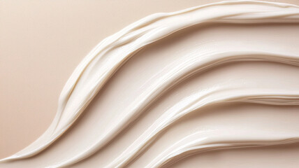 Obraz premium Creamy texture of hair mask on smooth surface, ideal for hair care