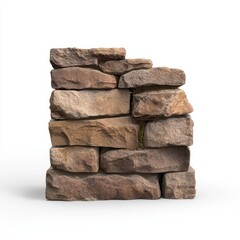 Obraz premium Natural Stone Wall Segment for Landscaping and Design