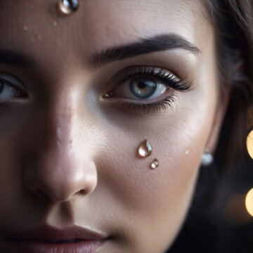 Trauer - Schmerz und Tr&auml;nen in bewegten Augen