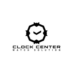 Fototapeta premium clock center logo for company