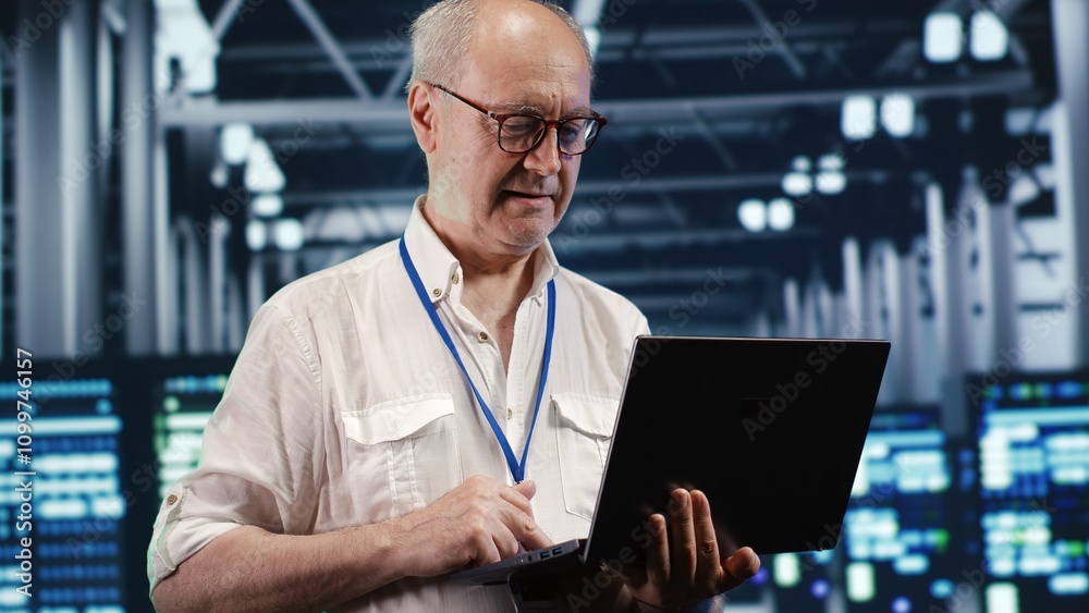 Poster qualified it professional navigating network of servers in industrial location. system administrator