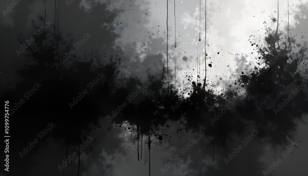 Fototapete abstract illustration features monochrome textured patterns. black and white tones create dynamic ef
