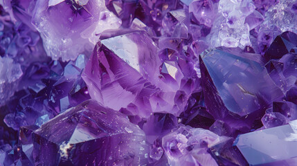 Elegant Amethyst Crystals with Unique Shape