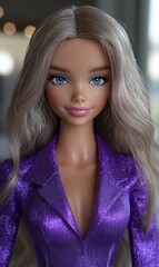 Fototapeta premium Stylish Dolls in Pink-Themed Dresses with Accessories - Perfect for Kids, Decor, and Photography