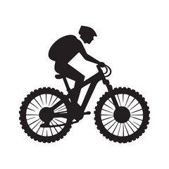 Obraz premium silhouette of a cyclist