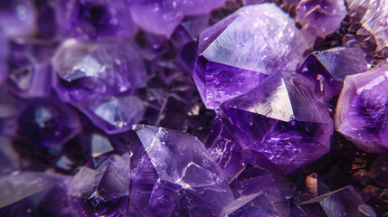 Fototapeta premium Gorgeous Amethyst Crystals with Detailed Texture