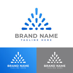 Obraz premium Abstract triangle lines logo symbol icon flat stock vector design