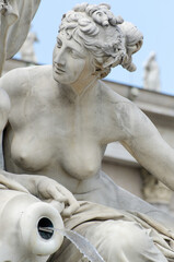 Naklejka premium Detail of the statue in front of The Parliament of Austria, Vienna