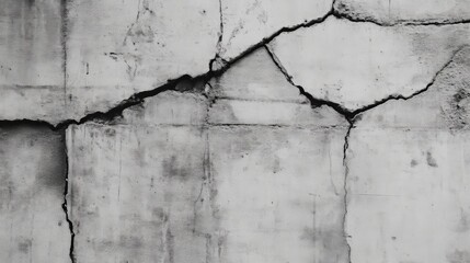 Fototapeta premium Cracked Concrete Wall Texture - Abstract Urban Background