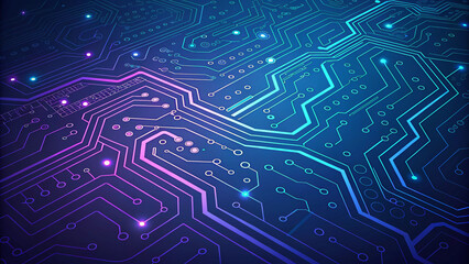 Abstract Futuristic Circuit Board Technology Background