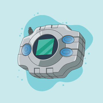 digivice digimon vector