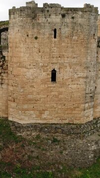 Krak Des Chevaliers castle A UNESCO World Heritage Site Syrian Heritage, vertical video.