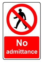 No admittance sign