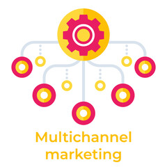 Obraz premium Multichannel marketing icon