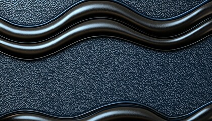 Abstract Black Wavy Lines On Pebble Texture Background