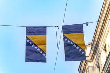 Thousands Bosnian flags on Marsala Tita street for Statehood Day