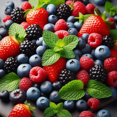 Obraz premium berries and blueberries