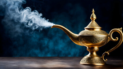 Magic Lamp, Genie, Smoke, Wishes